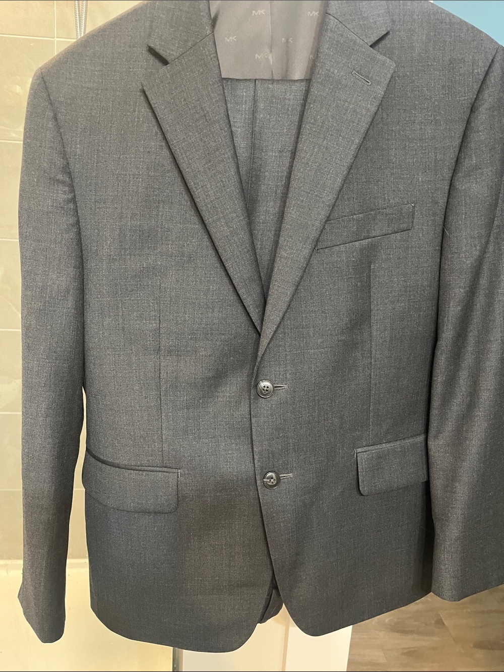 Michael Kors Charcoal Gray Two-Button Suit Jacket
